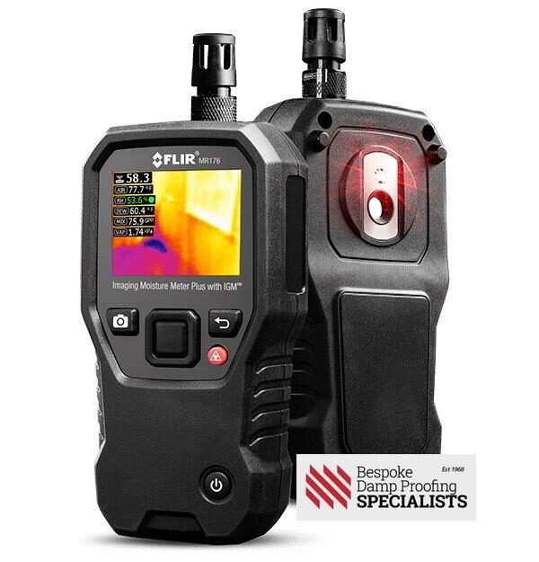 Thermal imaging camera used during a damp survey